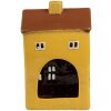 Clayre & Eef 6CE1885 Держатель для чайной лампы Дом керамический желтый 12x8x18 см Стиль кантри