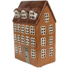 Clayre & Eef 6CE1887 Держатель для чайной лампы Дом керамический коричневый 17x11x24 см Стиль кантри