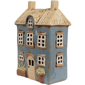 Clayre & Eef 6CE1894 Держатель для чая House Blue Beige 16x10x23 см керамика