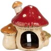 Clayre & Eef 6CE1876 Держатель для чайной лампы Дом бежево-красный 17x12x16 см