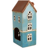 Clayre & Eef 6CE1915 Держатель для чайной лампы House Blue Brown 11x9x22 см