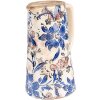 Clayre & Eef 6CE1923M Декоративный кувшин с цветочным узором 16x11x20 см