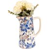 Clayre & Eef 6CE1923M Декоративный кувшин с цветочным узором 16x11x20 см