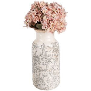 Ваза Clayre & Eef 6CE1927L Ø 15x32 см Біла