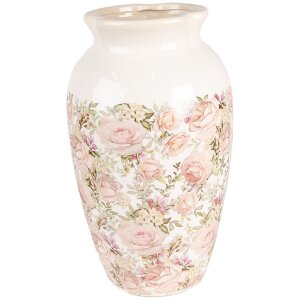 Ваза Clayre & Eef 6CE1940L Квітковий візерунок Ø 21x37 см