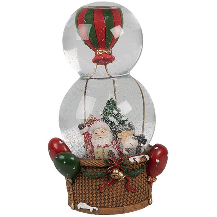 Clayre & Eef 65768 Снежный шар Дед Мороз воздушный шар с музыкой 21 см
