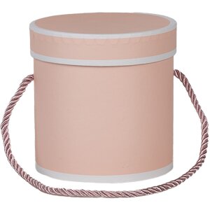 Подарункова коробка Clayre & Eef 66009P Рожева кругла Ø 12x12 см Картонна коробка