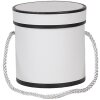 Подарункова коробка Clayre & Eef 66009W Біла кругла Ø 12x12 см Картонна коробка з ручкою