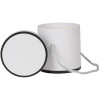 Подарункова коробка Clayre & Eef 66009W Біла кругла Ø 12x12 см Картонна коробка з ручкою