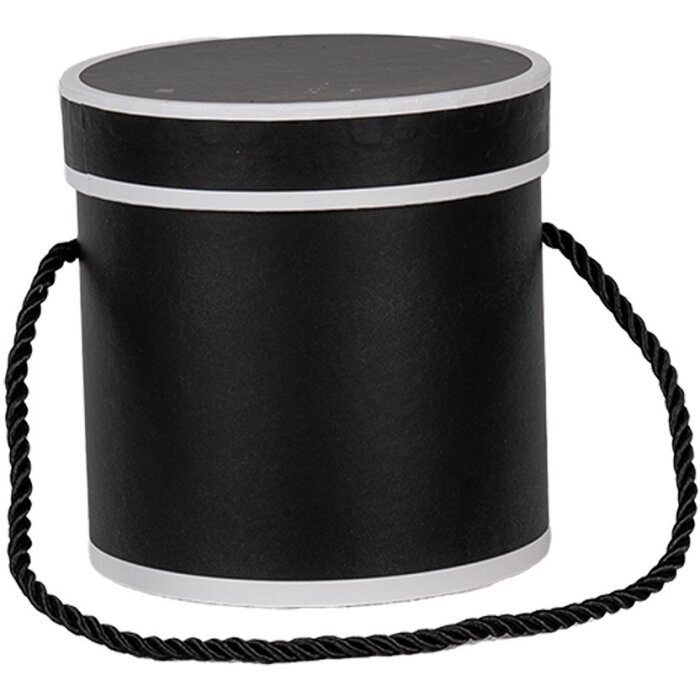 Подарочная коробка Clayre & Eef 66009Z черная Ø 12x12 см Картонная коробка