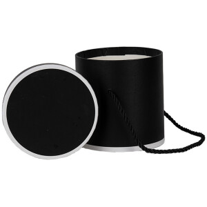 Подарочная коробка Clayre & Eef 66009Z черная Ø 12x12 см Картонная коробка