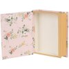 Clayre & Eef 66013P Шкатулка книжкова форма рожева квіткова 17x14x5 см