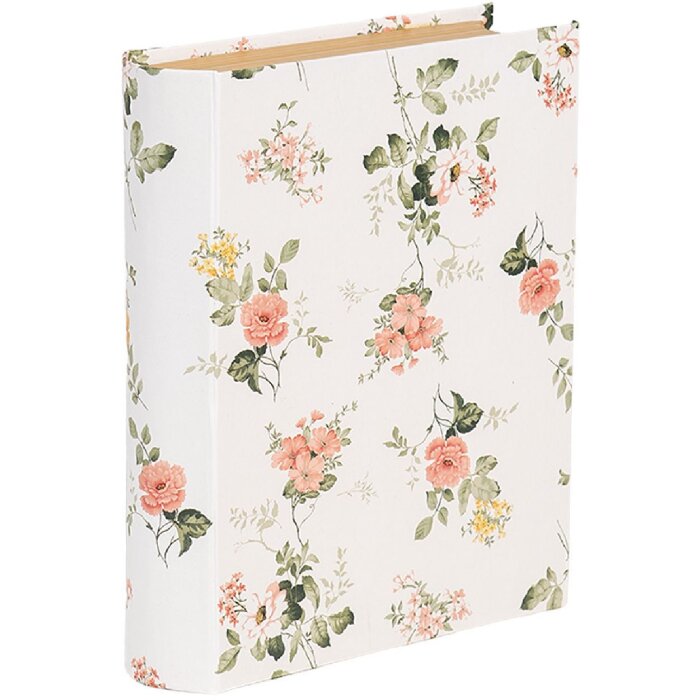 Clayre & Eef 66013W Шкатулка книжкова форма біла 17x14x5 см Романтичний стиль