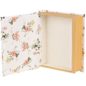 Clayre & Eef 66013W Шкатулка книжкова форма біла 17x14x5 см Романтичний стиль