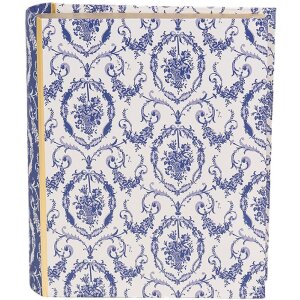 Clayre & Eef 66016 Коробка книжкова форма біло-блакитна 17x14x5 см Ретро-вінтаж