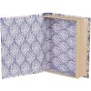 Clayre & Eef 66016 Коробка книжкова форма біло-блакитна 17x14x5 см Ретро-вінтаж