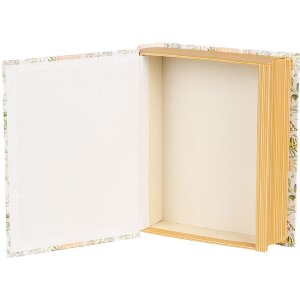 Clayre & Eef 66017 Коробка книжкова форма біло-зелена 17x14x5 см