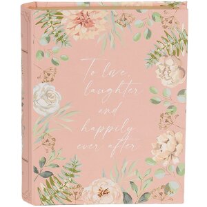 Clayre & Eef 66018 Шкатулка книжкова форма Рожеві квіти 17x14x5 см