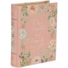 Clayre & Eef 66018 Шкатулка книжкова форма Рожеві квіти 17x14x5 см