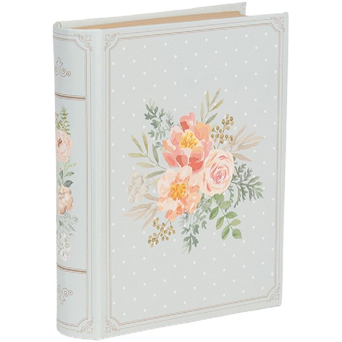Clayre & Eef 66019 Шкатулка книжкова форма блакитно-рожева 17x14x5 см Романтична
