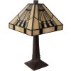 LumiLamp 5LL-5451 Настільна лампа Тіффані Бежева 23x23x38 см E14 макс 40 Вт