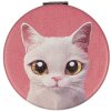 Juleeze JZSP0016 Ручное зеркало с кошачьим мотивом Ø 7x1 см Розовый Белый