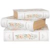 Clayre & Eef 66021 Набір з 3 біло-зелених коробок у формі книги в стилі кантрі