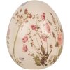 Clayre & Eef 6CE1918L Декоративное яйцо бежево-розовое Ø 14x16 см керамика стиль кантри