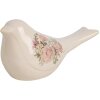 Clayre & Eef 6CE1951L Украшение Птица Бежевая роза Украшение 25x10x13 см