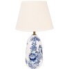 Clayre & Eef 6LMC0098 Настольная лампа в стиле кантри Ø28x49 см керамическое основание синий белый