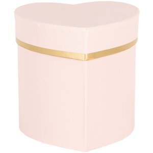 Подарункова коробка Clayre & Eef 66024P Серце рожеве 10x10x10 см