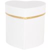 Подарункова коробка Clayre & Eef 66024W у формі серця з білого золота 10x10x10 см
