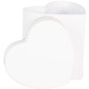 Подарункова коробка Clayre & Eef 66024W у формі серця з білого золота 10x10x10 см
