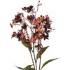 Clayre & Eef 5PL0122R Гілка декоративна з квітами червона 15x7x70 см