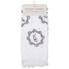 Рушник для гостей Clayre & Eef CTLGC-2 White Black Cotton 40x66 см