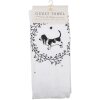 Рушник для гостей Clayre & Eef CTLGD-2 White Black 40x66 см 100% бавовна