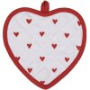 Clayre & Eef LVT45 Подстилка с сердечным узором красно-белая 20x20 см