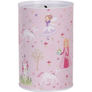 Скарбничка для грошей Clayre & Eef 6BL0159 Princess рожева Ø10x15 см