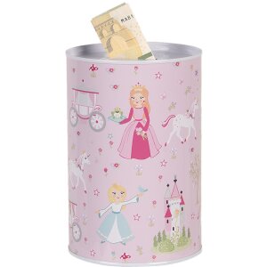 Скарбничка для грошей Clayre & Eef 6BL0159 Princess рожева Ø10x15 см