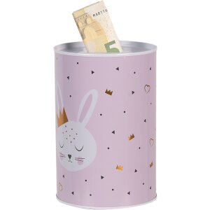 Скарбничка Clayre & Eef 6BL0164 Рожевий зайчик Ø 10x15 см