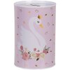 Скарбничка Clayre & Eef 6BL0165 Рожево-біла Ø 10x15 см Романтичний мотив лебедя