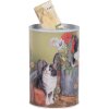 Clayre & Eef 6BL0168 Шкатулка для денег с изображением кошки Ø 8x13 см в стиле кантри