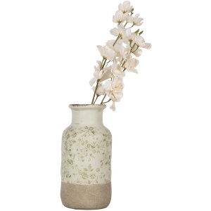 Clayre & Eef 6CE1929M Ваза зеленая керамическая в стиле кантри Ø 14x26 см