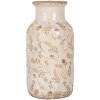Clayre & Eef Ваза 6CE1931M Бежево-розовая керамика в стиле кантри Ø 14x26 см