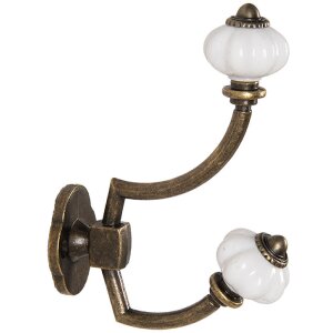 Настінний гачок Clayre & Eef 6Y5724 Коричневий білий...