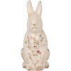 Clayre & Eef 6CE1958L Декоративный кролик керамический 16x12x28 см бежево-розовый