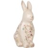 Clayre & Eef 6CE1958L Декоративный кролик керамический 16x12x28 см бежево-розовый