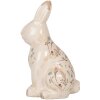 Clayre & Eef 6CE1958L Декоративный кролик керамический 16x12x28 см бежево-розовый