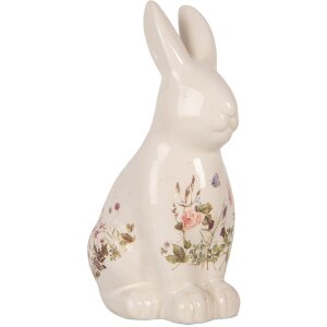 Clayre & Eef 6CE1959L Декоративний кролик бежево-рожевий 16x12x28 см