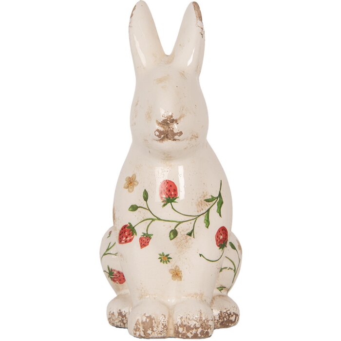 Clayre & Eef 6CE1960L Декоративний кролик бежево-червоний 16x12x28 см